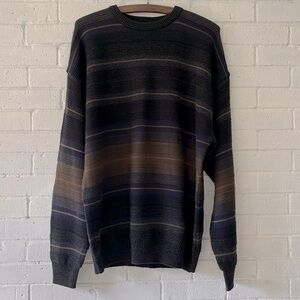Vintage Puritan Sweater Sz XL L/S Crew Neck Knit NWT Colorblock Streetwear Gramp